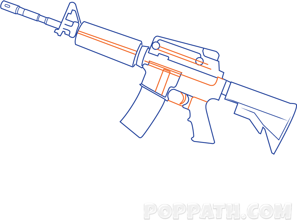 Png Free Library How To Draw A M Pop Path - Ranged Weapon (1000x1000), Png Download