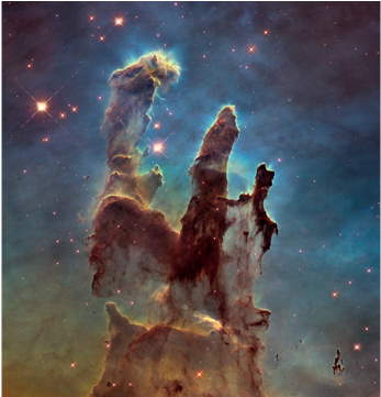 Eagle Nebula 'pillars Of Creation' - Pillars Of Creation (640x360), Png Download