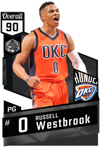 '15 Russell Westbrook Onyx Card - Nba 2k18 Gilbert Arenas (325x475), Png Download