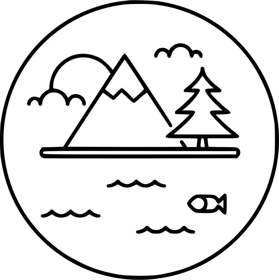 Download Download Nature Lake Mountains Fish Outdoors Svg Png Icon Free Outdoors Svg Full Size Png Image Pngkit