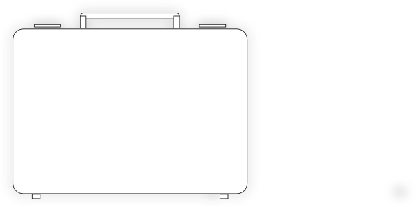 Small - White Briefcase Icon Png (600x298), Png Download