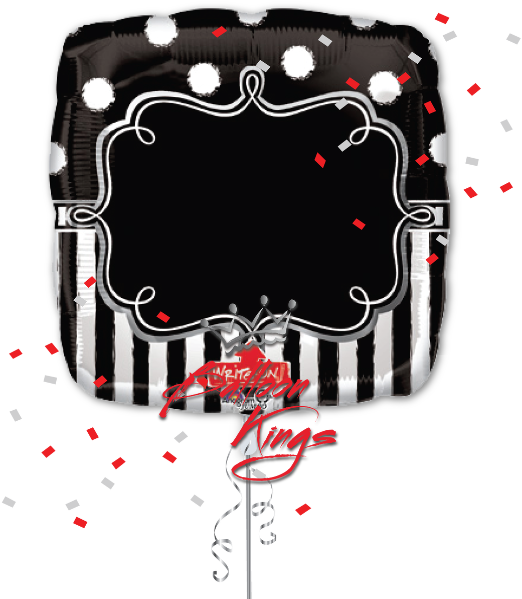 Write On Chalkboard - Personalized Chalkboard Balloon Birthday Party Supplies (1280x1280), Png Download