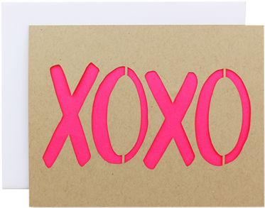 Xoxo Laser Cut Card - Laser (480x480), Png Download