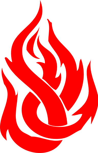 Flame Tattoo (384x598), Png Download