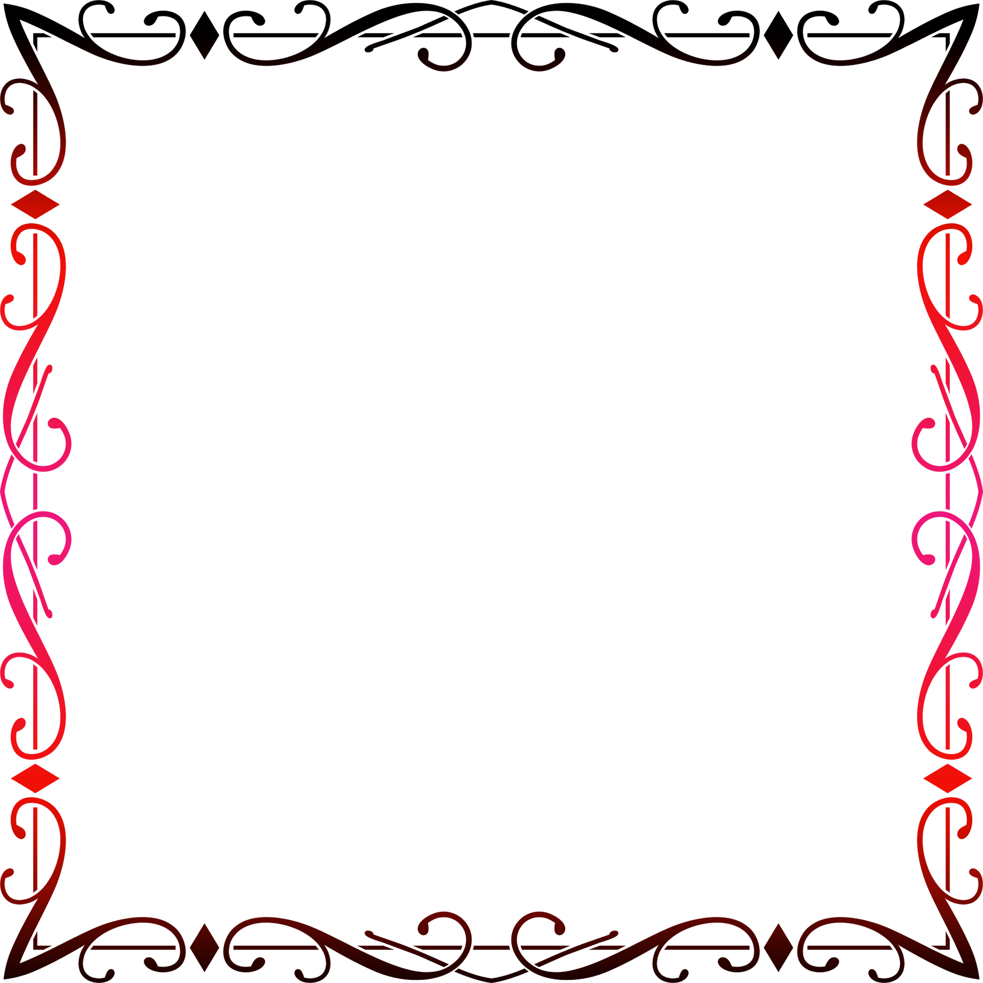 Diamond Swirl Frame - Frame Picsart (2000x2000), Png Download