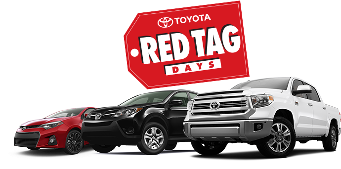 Red Tag Days And 2016 Vehicle Lineup - Toyota Red Tag Days (1200x350), Png Download