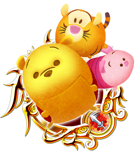 Tsum Tsum Pooh & Pals - Kingdom Hearts Union X Medals (441x480), Png Download