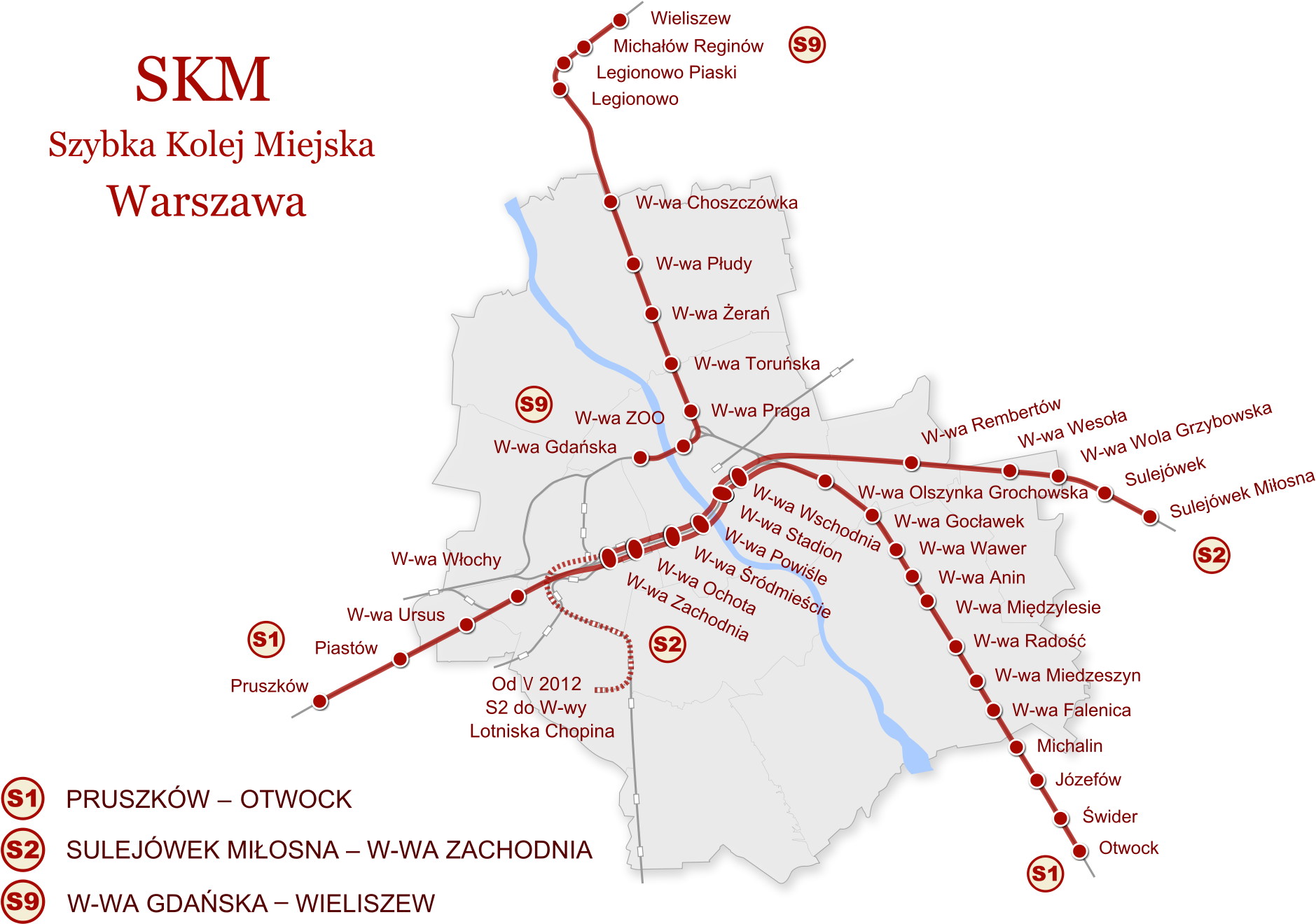 Skm-map - Bus 175 Warsaw Route (2000x1438), Png Download