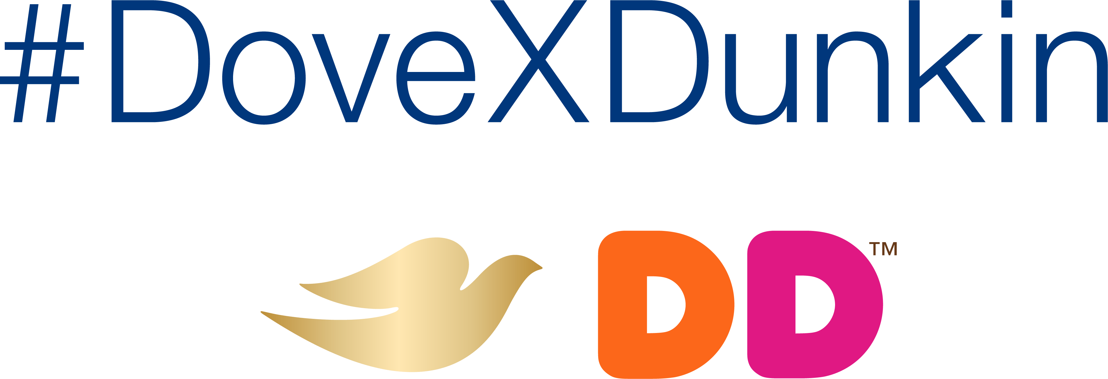 #dovexdunkin Logo (3751x1285), Png Download