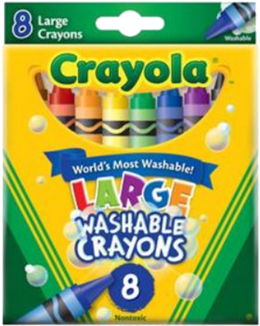 Crayola Washable Large Crayons - Crayola - 8 Large Washable Crayons (700x700), Png Download