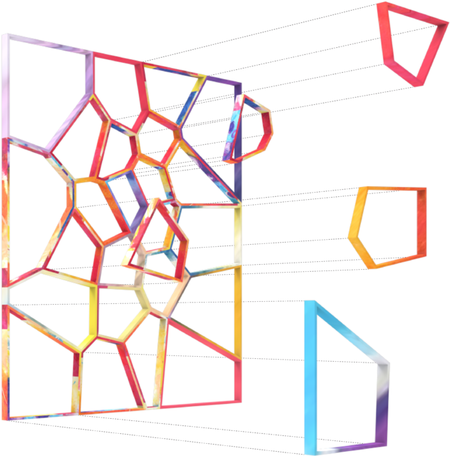 Voronois Crayola Exploded Render-01 (1000x647), Png Download