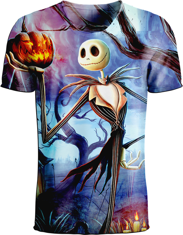 Jack Skellington T-shirt - Clothing (1045x1044), Png Download