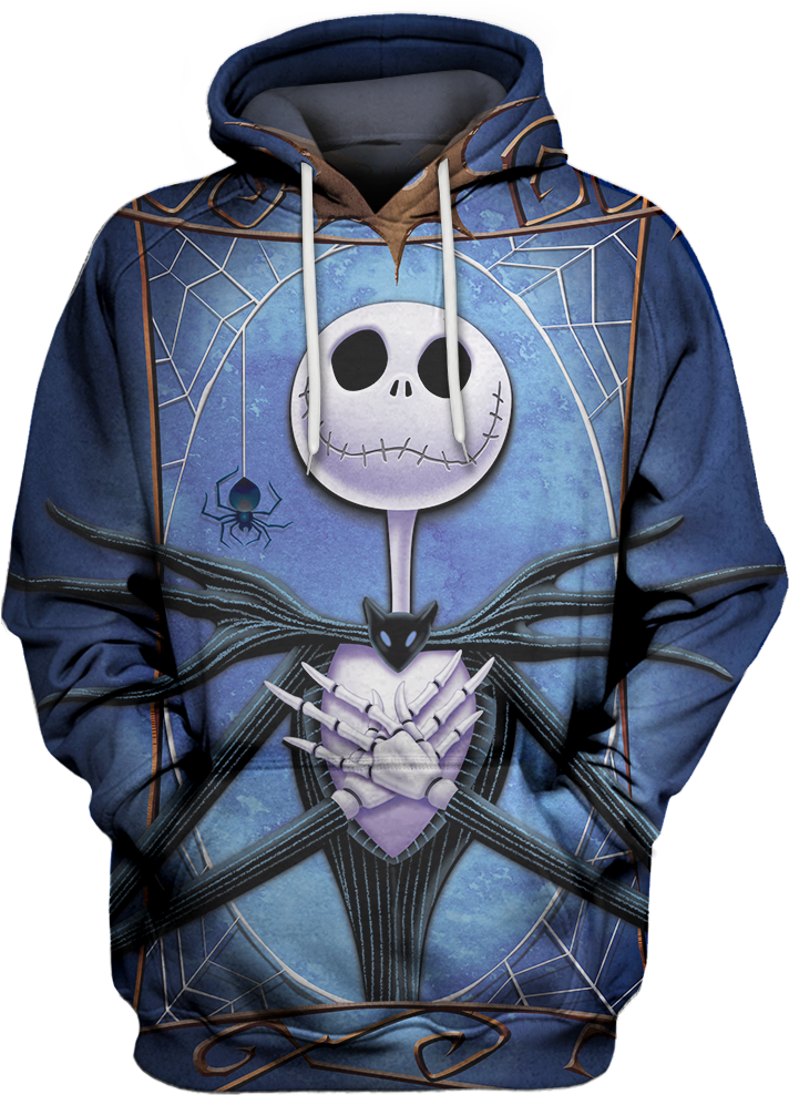 Movie Jack Skellington Hoodie 3d - Disney Nightmare Before Christmas Jack Soft Cotton (1025x1035), Png Download