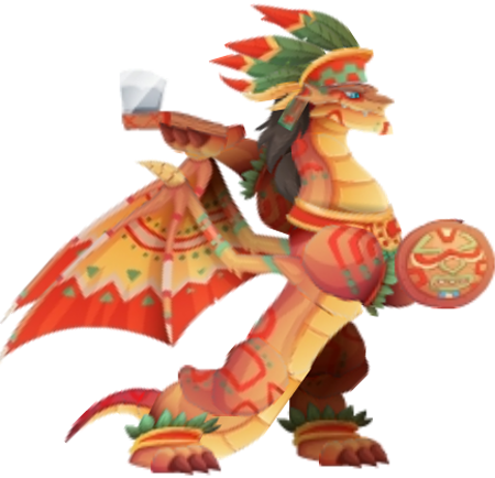 Aztec Warrior Dragon 3d - Aztec Dragon Png (450x434), Png Download