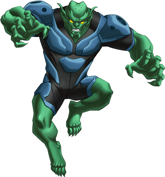 Green Goblin - Green Goblin Ultimate Spider Man (534x575), Png Download