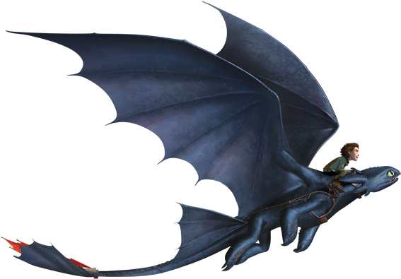 Hiccup Toothless How To Train Your Dragon 1 - Train Your Dragon Png (580x408), Png Download