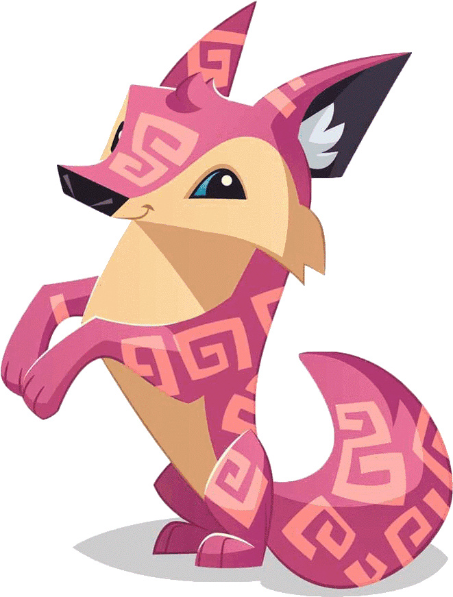 Coyote Art Pink Beg - Animal Jam Animals Coyote (900x900), Png Download
