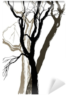 Old Trees Drawing Graphic Sketch Wall Mural • Pixers® - Trees Drawing (400x400), Png Download