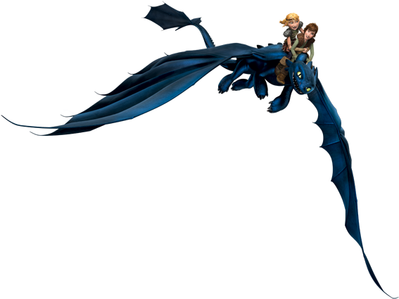 Trio Render - Train Your Dragon Png (580x438), Png Download