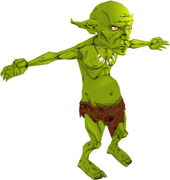 Goblin Character Texturing - Goblin Cartoon Character (800x600), Png Download