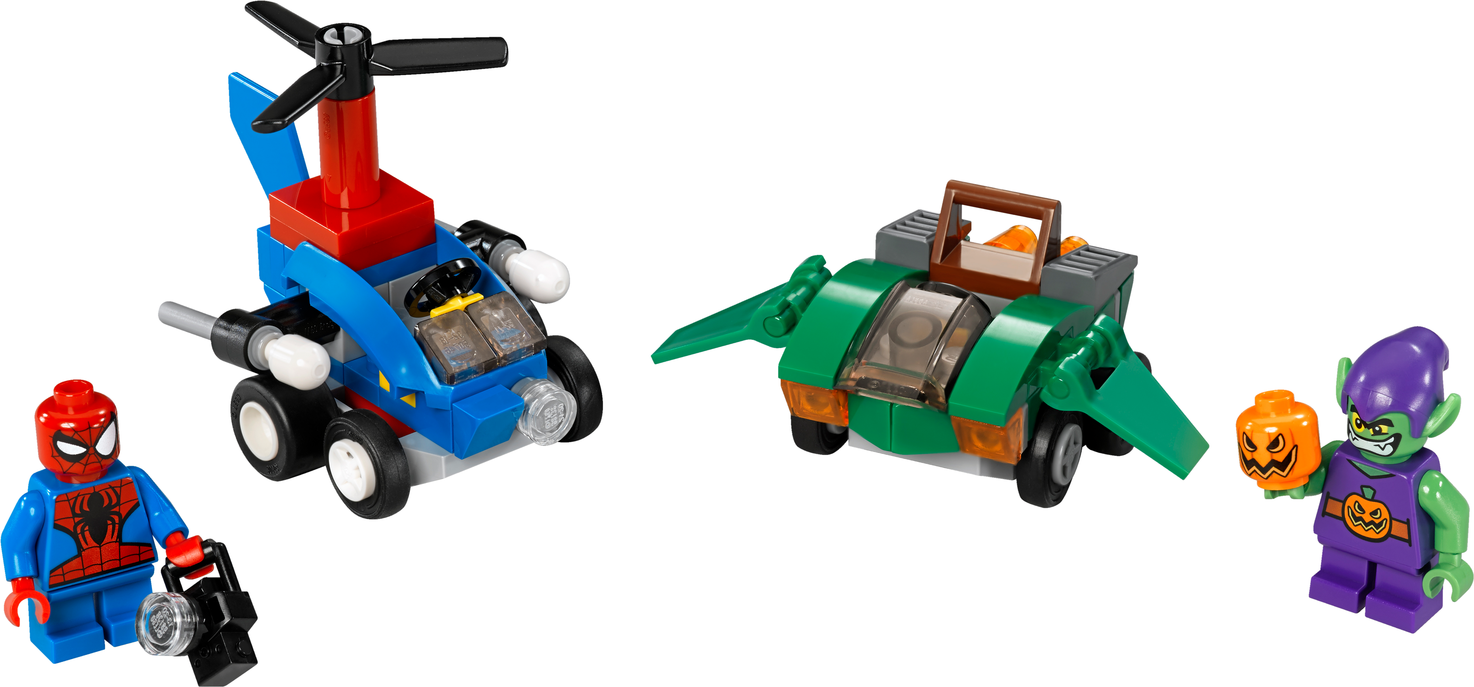 76064 Prod - Lego Mighty Micros Spiderman (5064x2486), Png Download