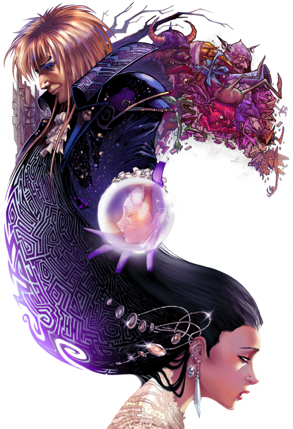 Labyrinth By Ivannamatilla - Jareth And Sarah Tattoo (600x880), Png Download