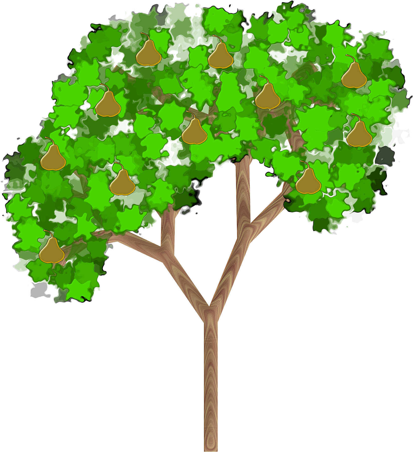 Pear Tree Jpg Transparent Library - Guava Tree Pixel Clipart (2045x2400), Png Download