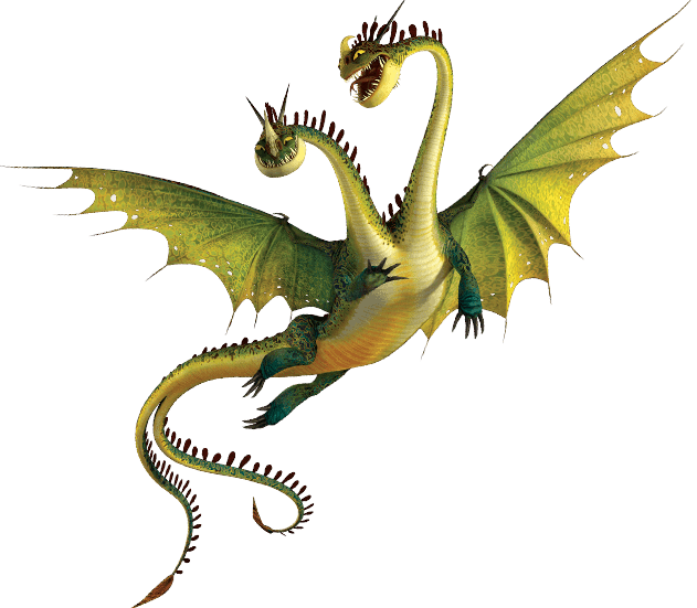Original Dragon From The Movie - Hideous Zippleback (631x551), Png Download
