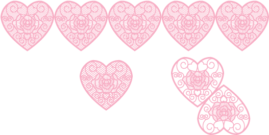 Lace Rose Hearts By Kinnohitsuji On Deviantart Png - Lace Rose Png (547x293), Png Download