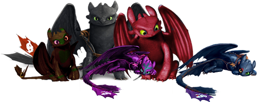 Photo - Wandtattoo Dragons Hicks Und Ohnezahn Klebefieber (530x271), Png Download