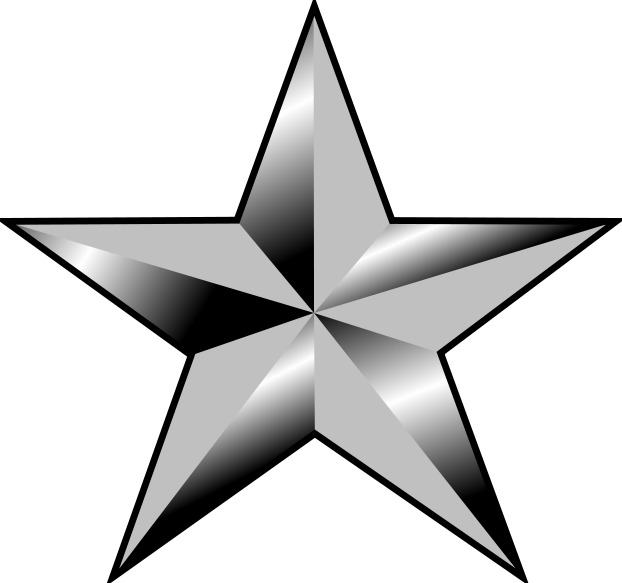 Files Free Star Army - Army Brigadier General Rank (622x583), Png Download