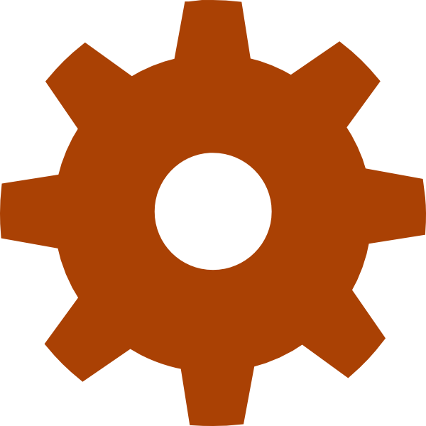 How To Set Use Brown Gear Icon Clipart (600x600), Png Download