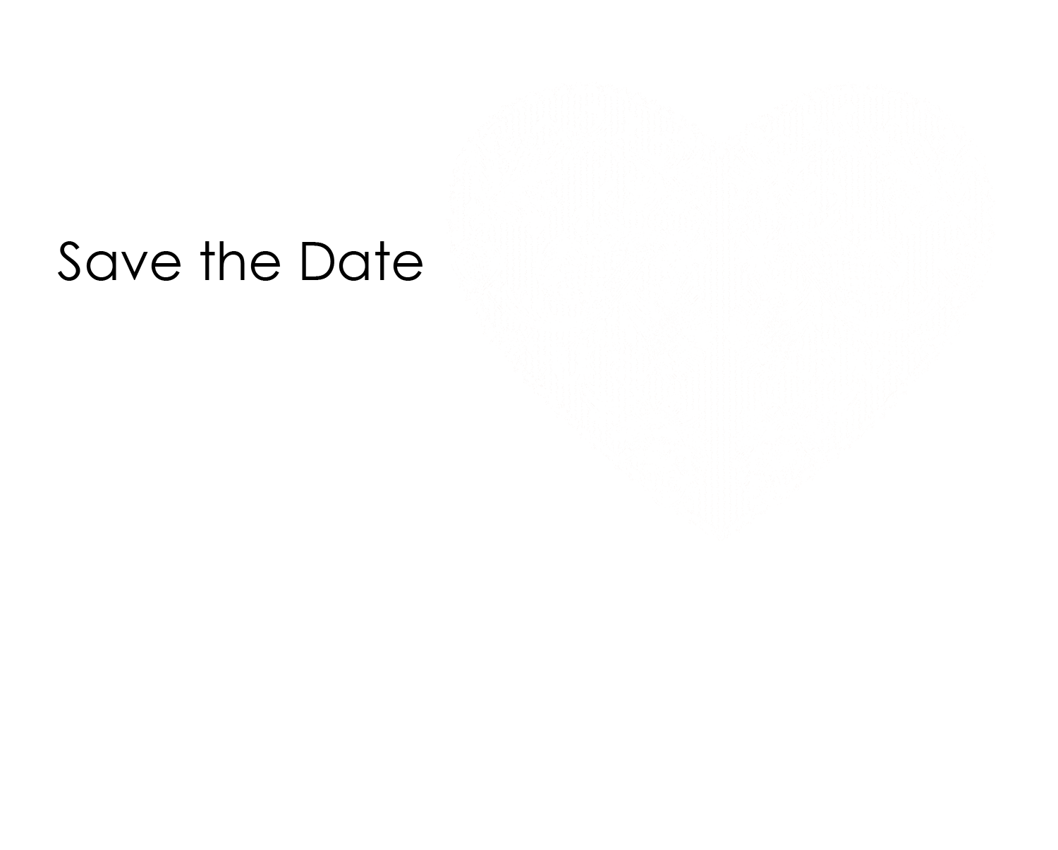 Personalised Wedding Stationery, Wedding Invitations, - Heart (1500x1205), Png Download