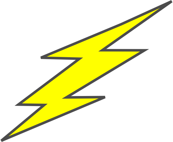 Straight Flash Bolt Clip Art At Clker - Flash Lightning Bolt Png (600x494), Png Download