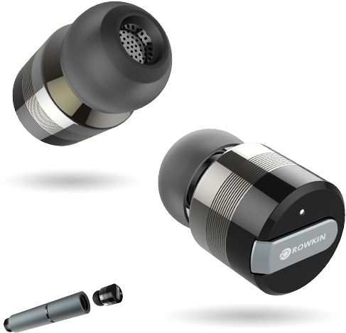 Rowkin Bit Stereo Hero Space Grey - Iphone X Bluetooth Headphones (500x500), Png Download