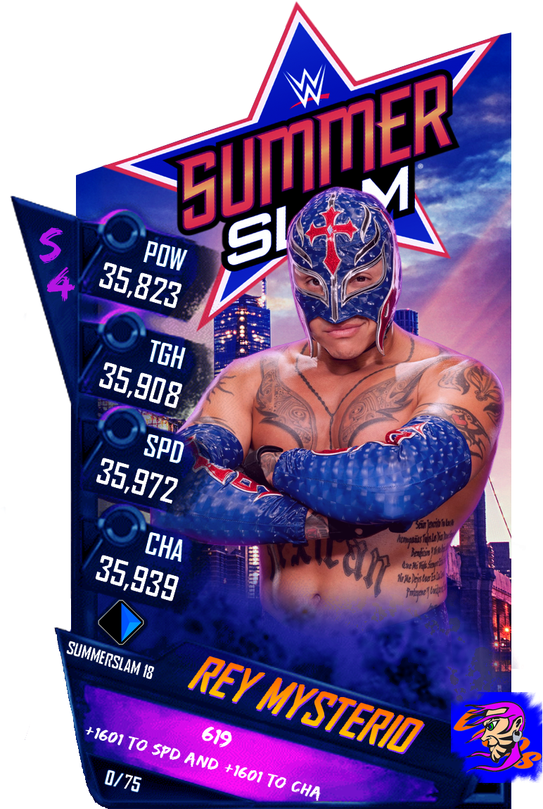 13 Aug - Wwe Supercard Ss18 Custom Card (830x1158), Png Download
