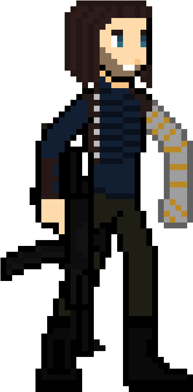 Bucky Barnes - Cartoon (1200x1200), Png Download