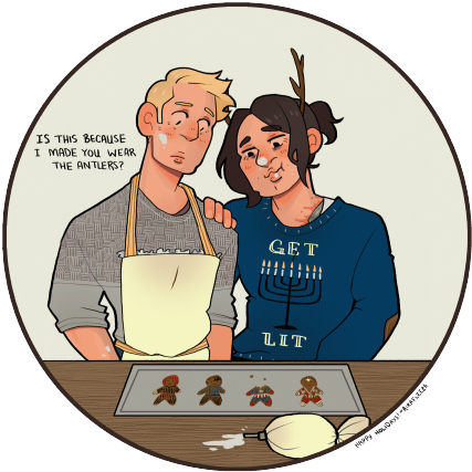 Happy Holidays Everyone - Bucky Barnes Tumblr Art (500x443), Png Download