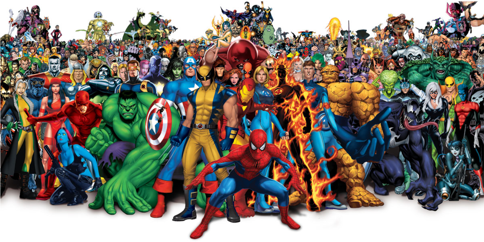 All Marvel Characters (1600x900), Png Download