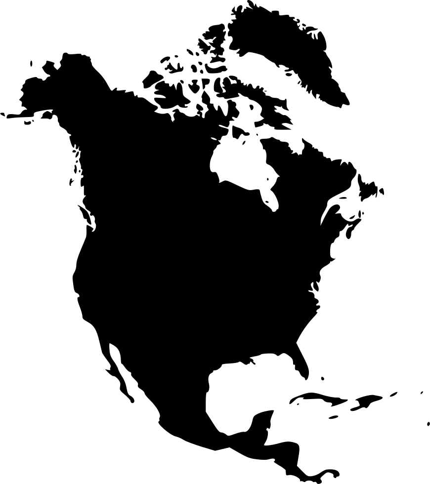 North America Outline Png - North America Population 2016 (870x980), Png Download