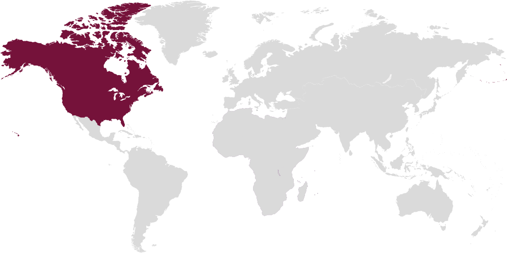 North America Map - Pan-african Issues In Drugs And Drug Control: An International (1400x532), Png Download