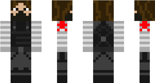 Minecraft Skin Buckybarnes - Minecraft (600x348), Png Download