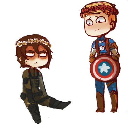 #stucky #captain America #bucky #marvel - Stucky Transparent (500x431), Png Download