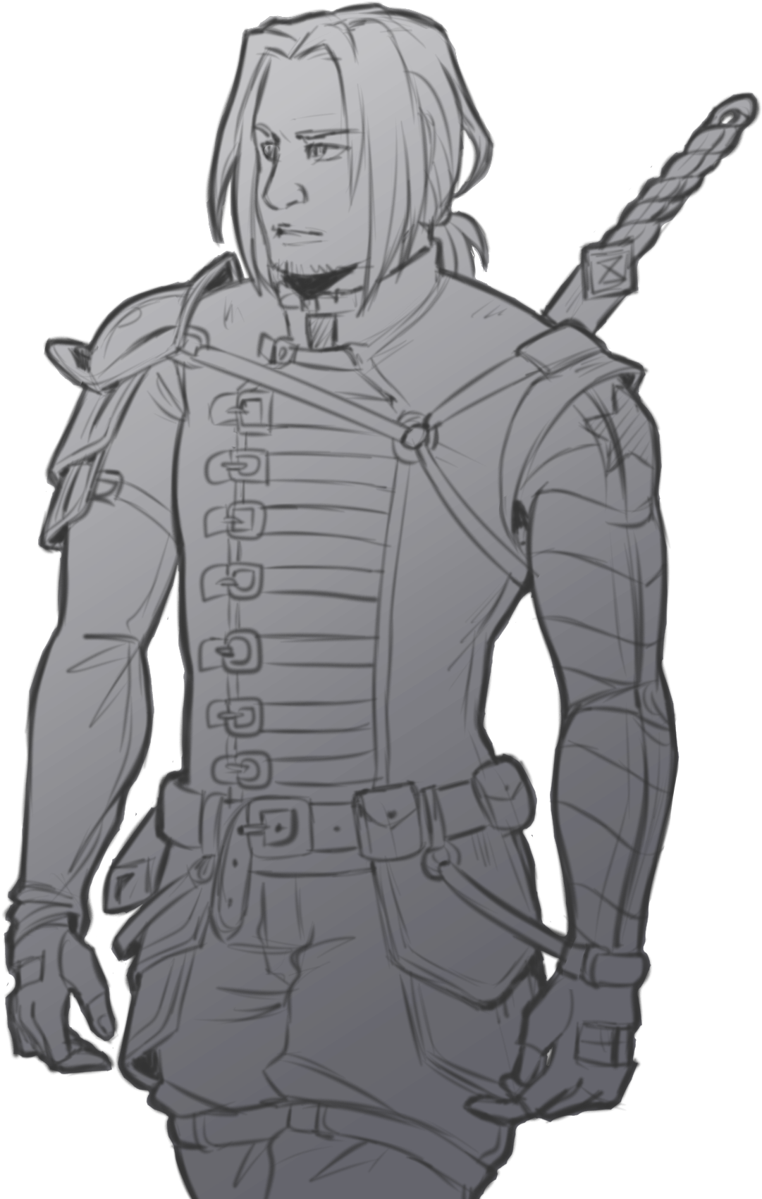 Au James “bucky” Barnes As The And - Medieval Bucky Barnes (500x745), Png Download