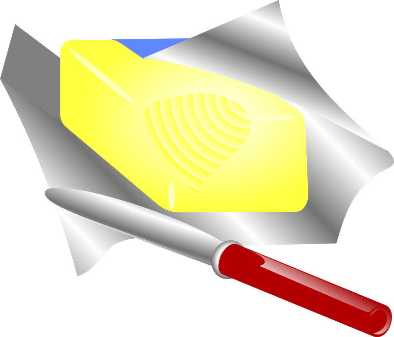 Free Clip Art Dairy - Bread Knife (800x686), Png Download