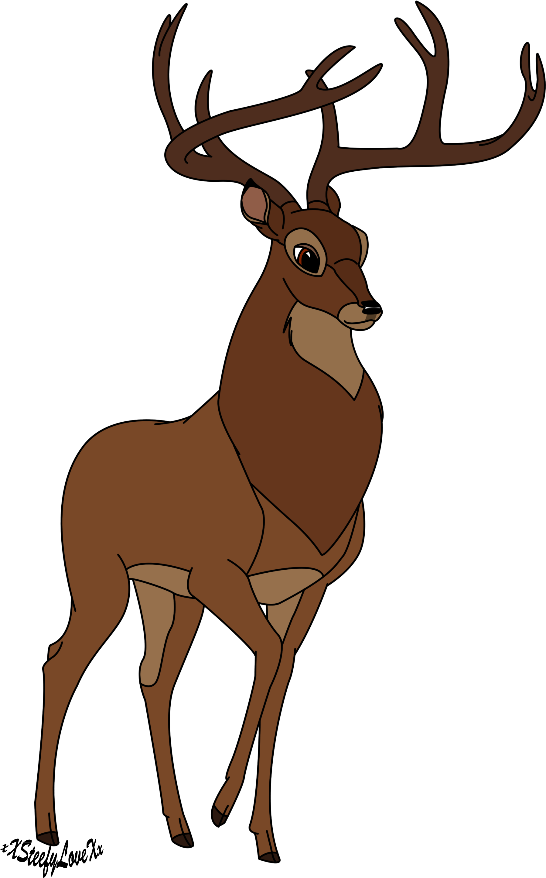 Drawn Bambi Base - El Papa De Bambi (1798x2890), Png Download