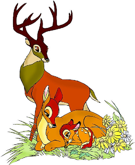 Bambi Clip Art Page - Bambi Parents (600x600), Png Download