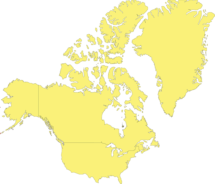 Contacts In North American States & Canada - North America Journal [book] (738x633), Png Download
