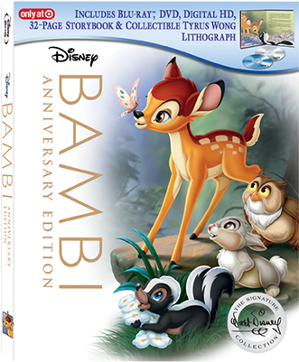 Blu-ray Dvd Digital Hd Storybook - Bambi Signature Collection Blu Ray (400x400), Png Download