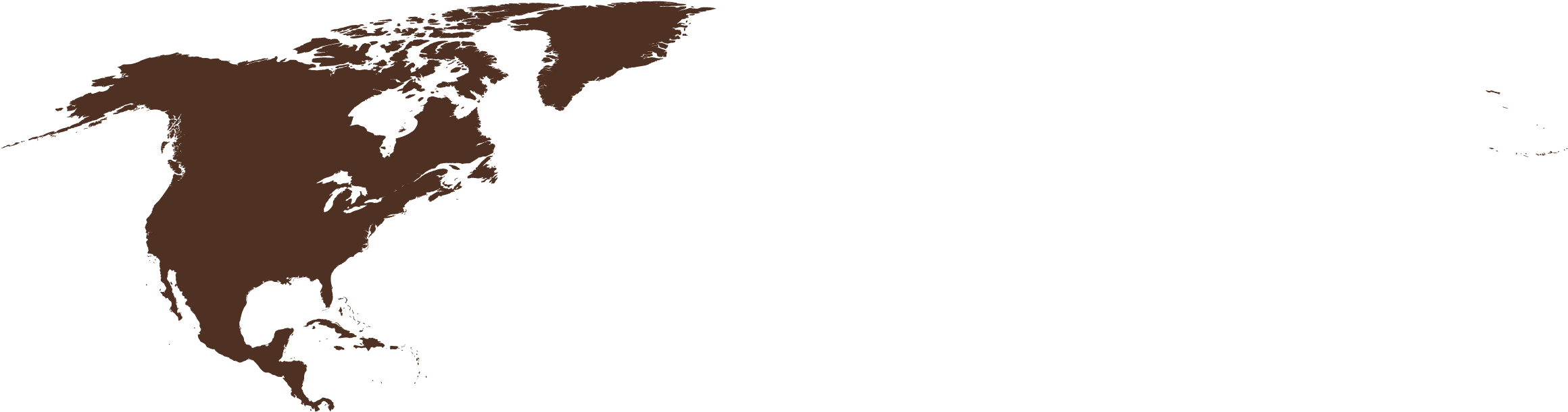 North-america - Silhouette North America Continent (2400x1200), Png Download